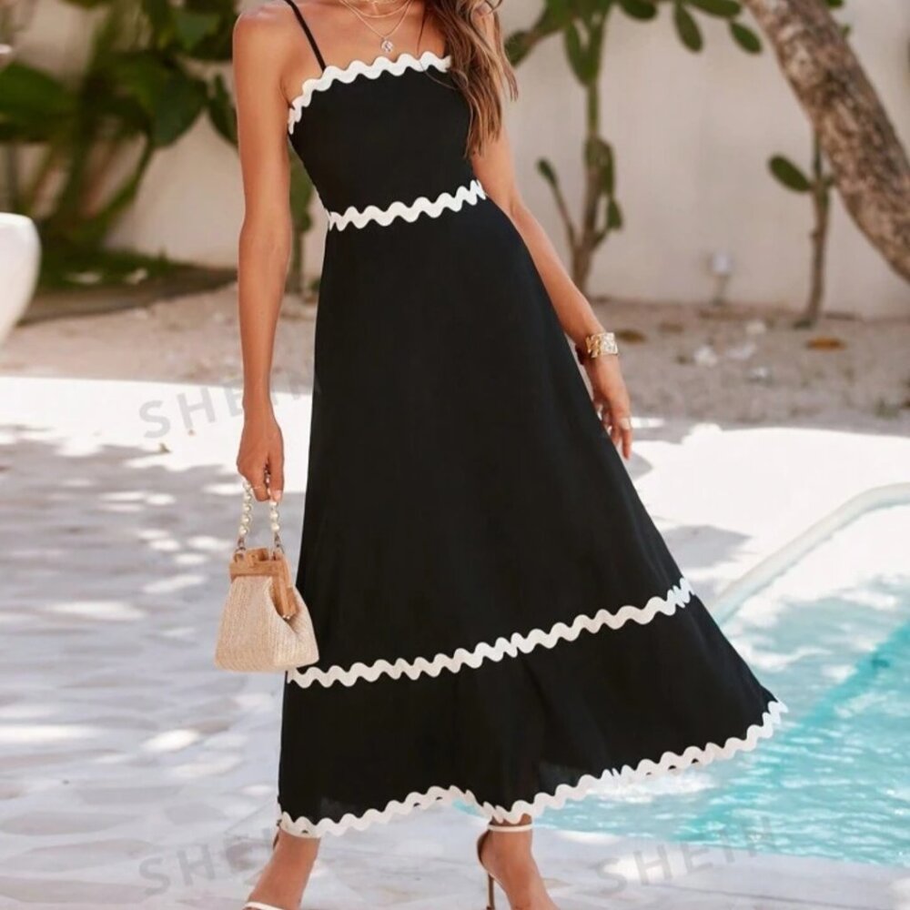 Shein Black and White Maxi Dress